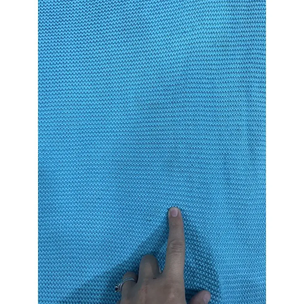 Blue Knit Sailboat Baby Blanket Cotton